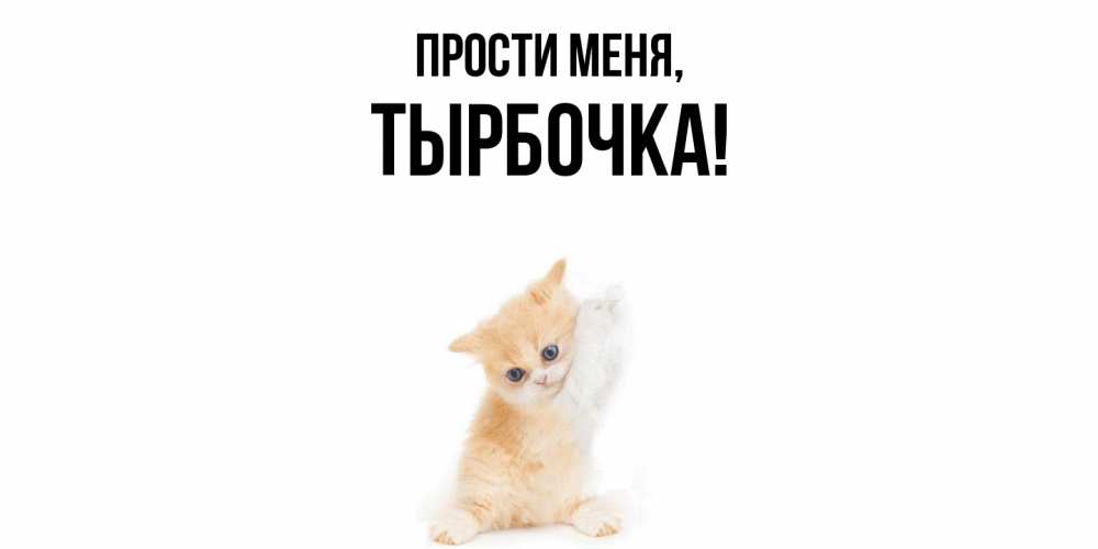 Открытка  для любимых и родных. тырбочка, Прости меня  