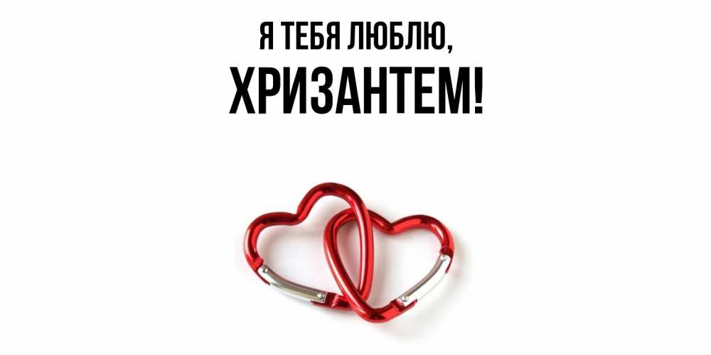 Открытка  для любимых и родных. хризантем, Я тебя люблю  