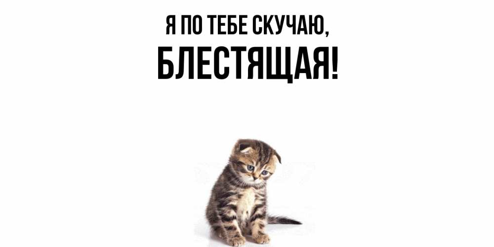 Открытка  для любимых и родных. блестящая, Я по тебе скучаю  