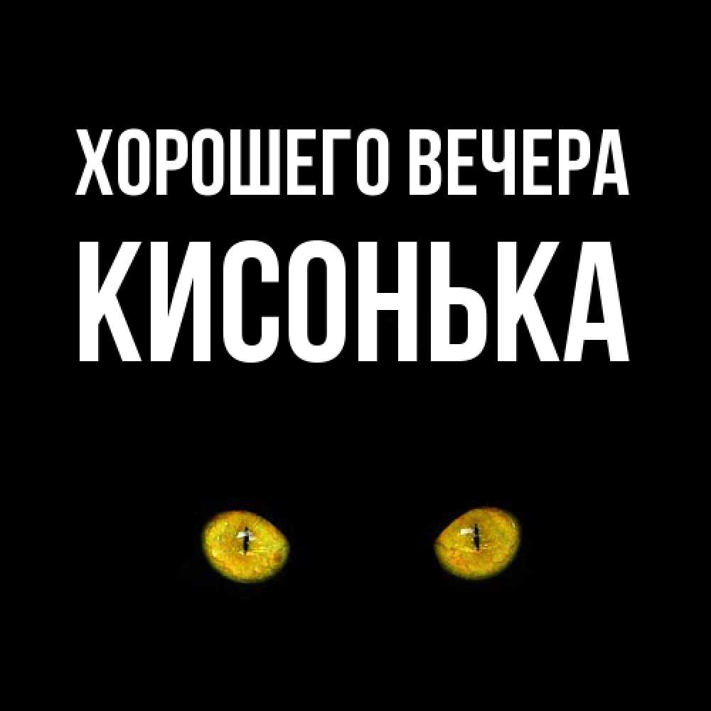 Картинка Хорошего вечера, кисонька