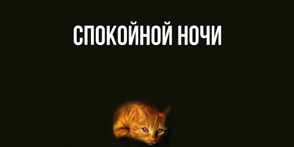Открытка с подписью, открытка-бесплатно, Спокойной ночи