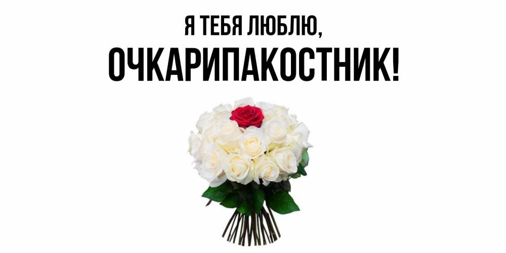 Открытка  для любимых и родных. очкарипакостник, Я тебя люблю  