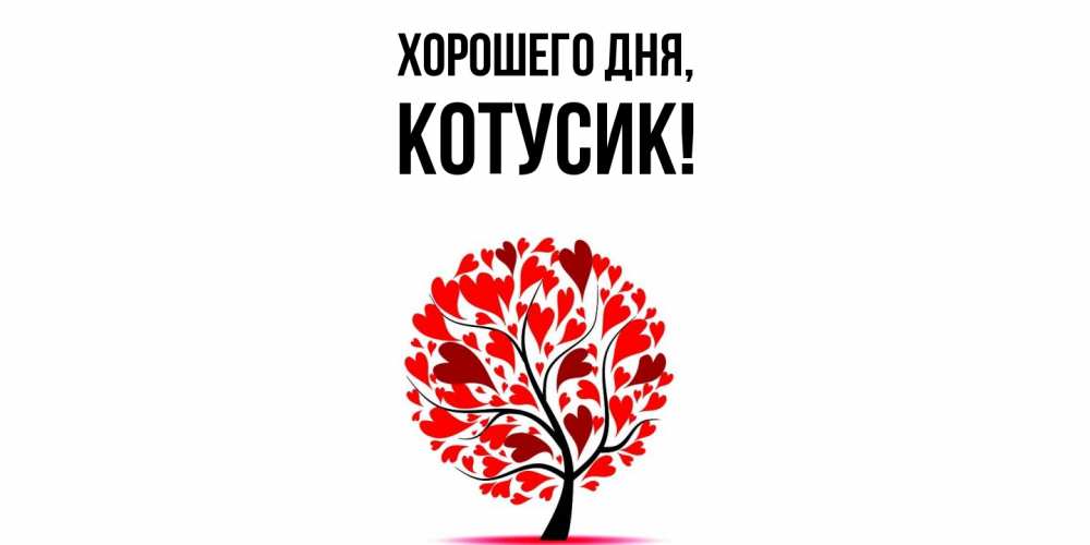 Открытка с именем, котусик, Хорошего дня