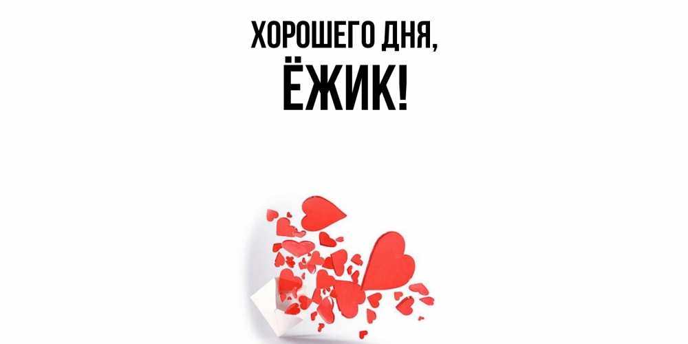 Открытка  для любимых и родных. ёжик, Хорошего дня  