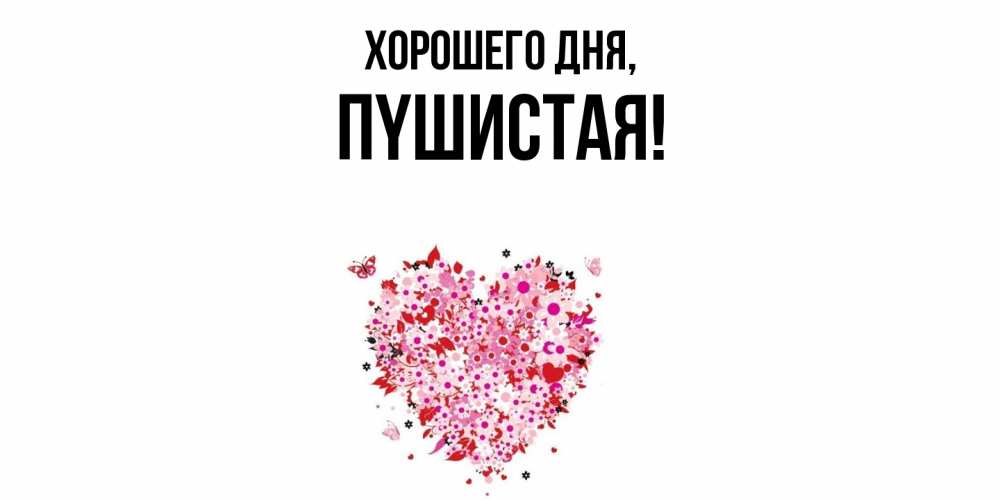 Открытка  для любимых и родных. пyшистая, Хорошего дня  
