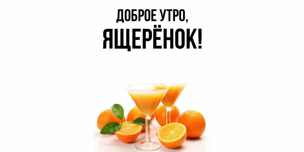 Открытка  для любимых и родных. ящерёнок, Доброе утро  