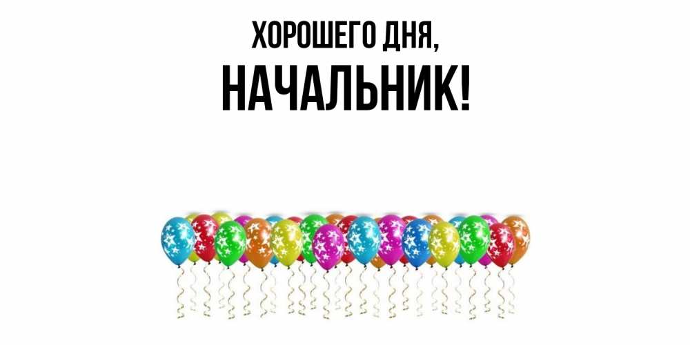 Открытка  для любимых и родных. Начальник, Хорошего дня  