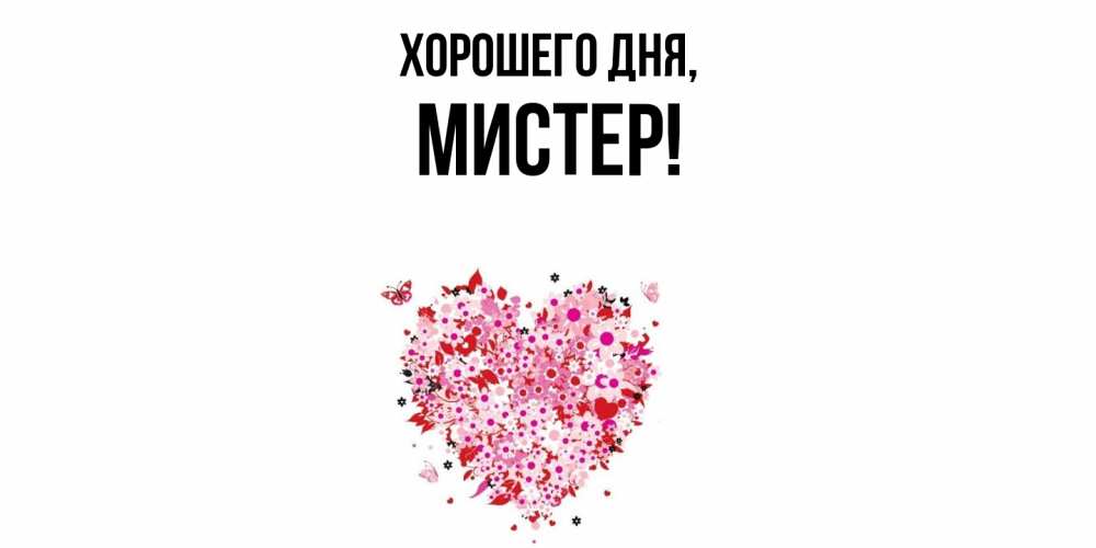 Открытка  для любимых и родных. мистер, Хорошего дня  