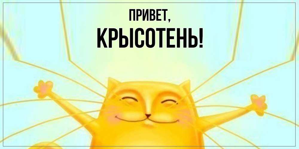 Открытка  для любимых и родных. крысотень, Привет  