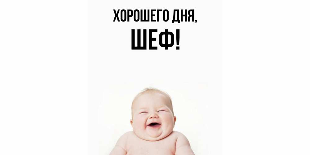 Открытка  для любимых и родных. Шеф, Хорошего дня  