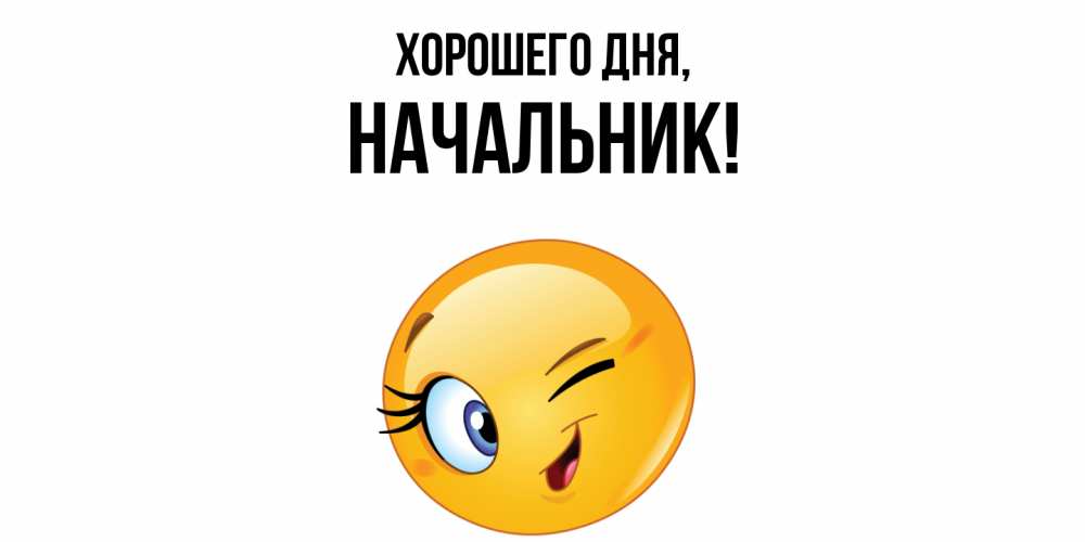 Открытка  для любимых и родных. Начальник, Хорошего дня  