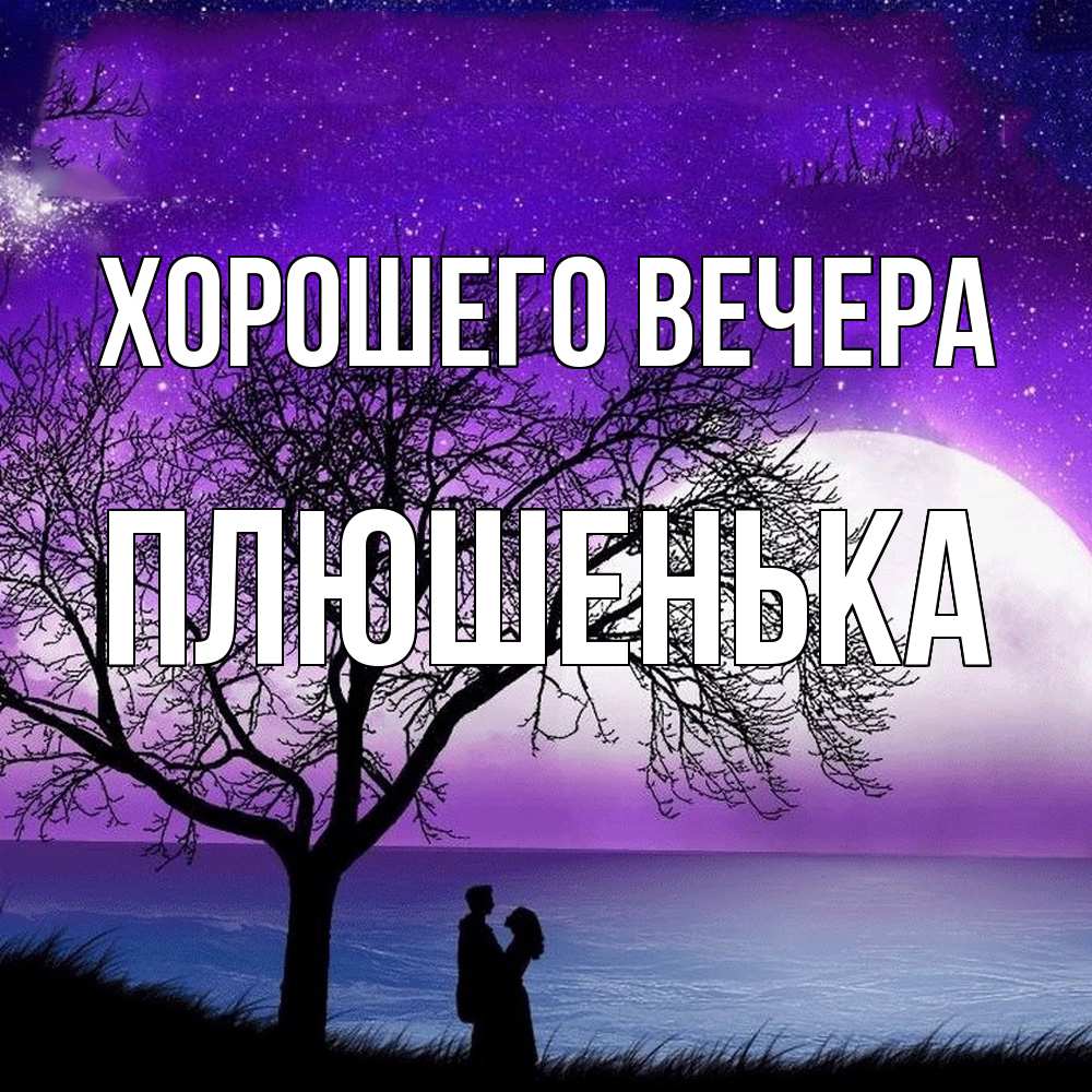 Открытка  для любимых и родных. плюшенька, Хорошего вечера  
