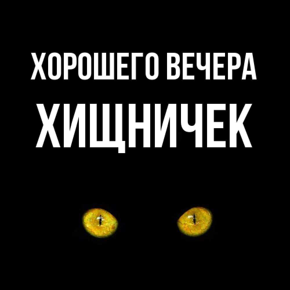 Картинка Хорошего вечера, хищничек