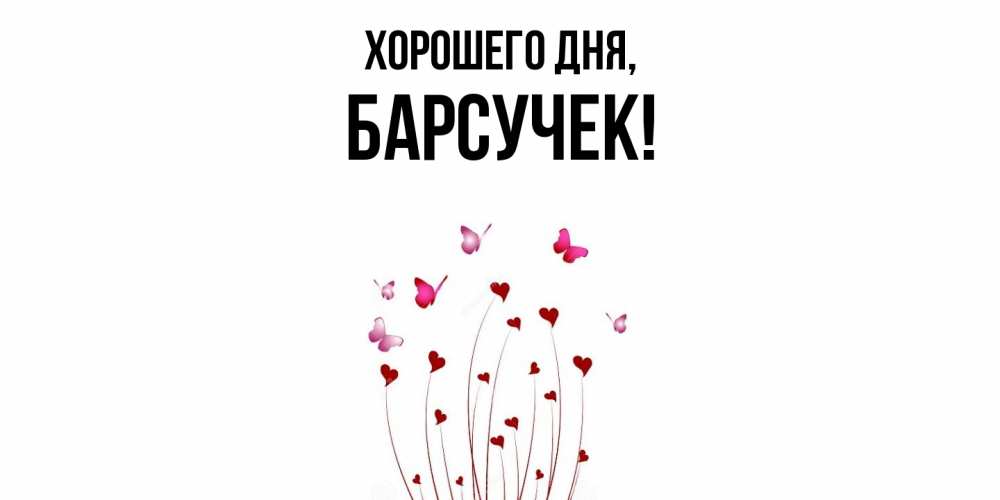 Открытка  для любимых и родных. барсучек, Хорошего дня  