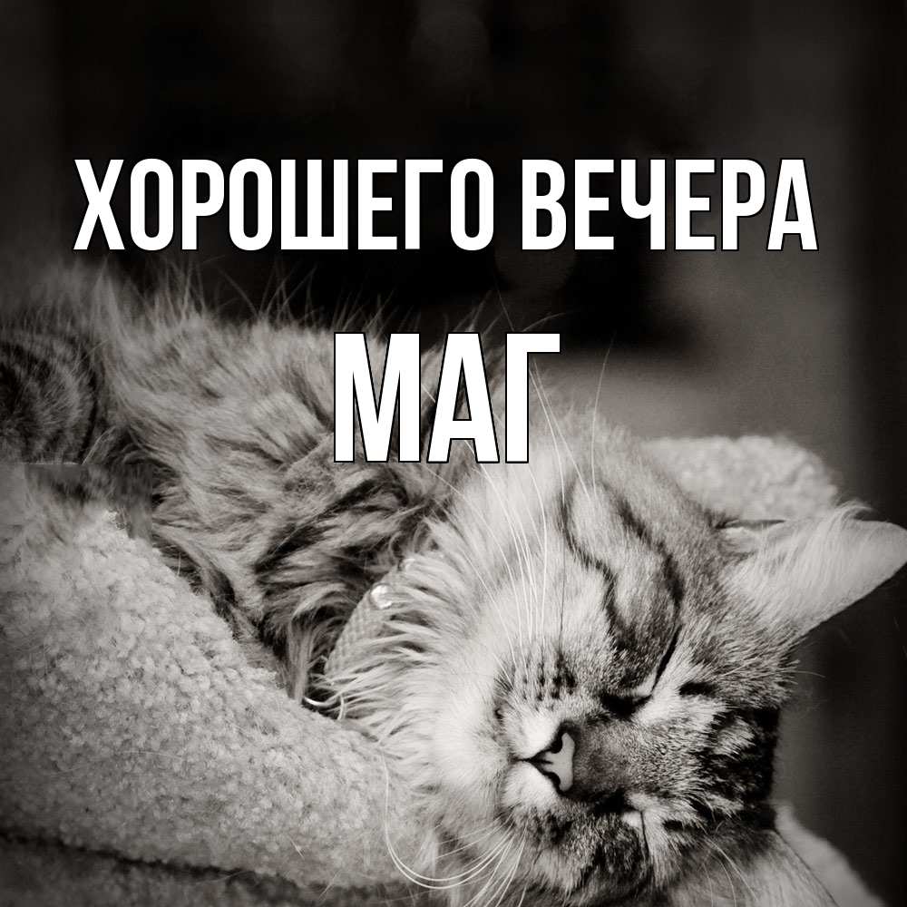 Открытка с именем, маг, Хорошего вечера