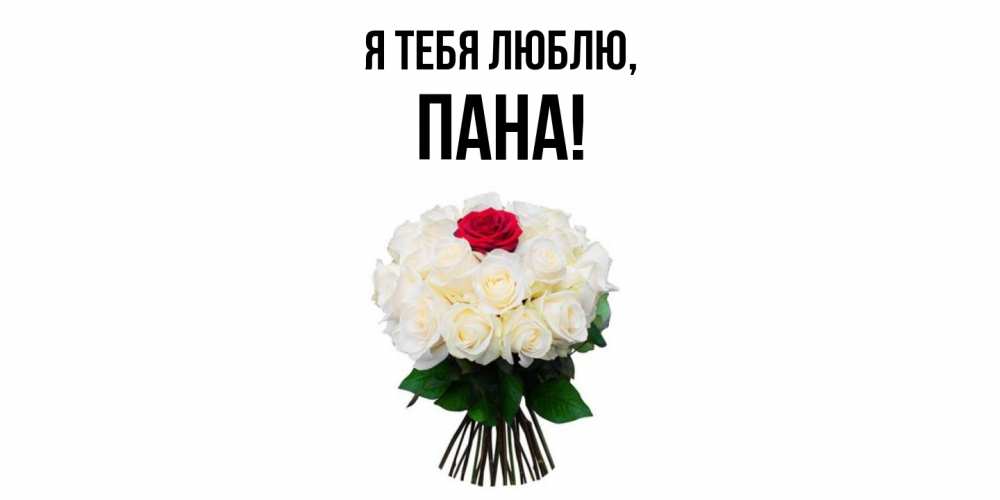 Открытка  для любимых и родных. пана, Я тебя люблю  