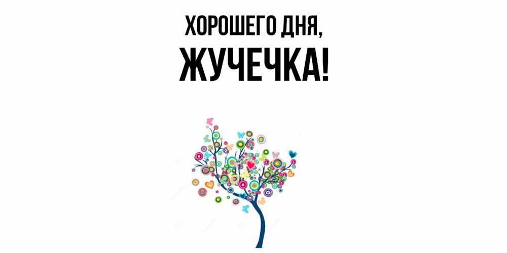 Открытка  для любимых и родных. жучечка, Хорошего дня  