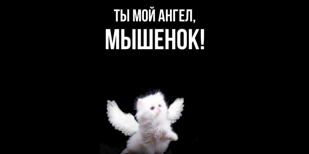 Открытка  для любимых и родных. мышенок, Ты мой ангел  