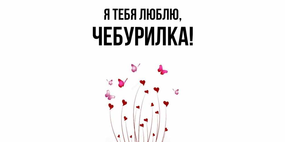 Открытка  для любимых и родных. чебурилка, Я тебя люблю  