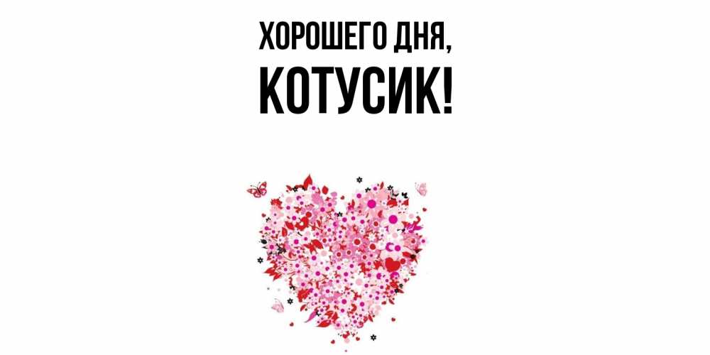 Открытка с именем, котусик, Хорошего дня