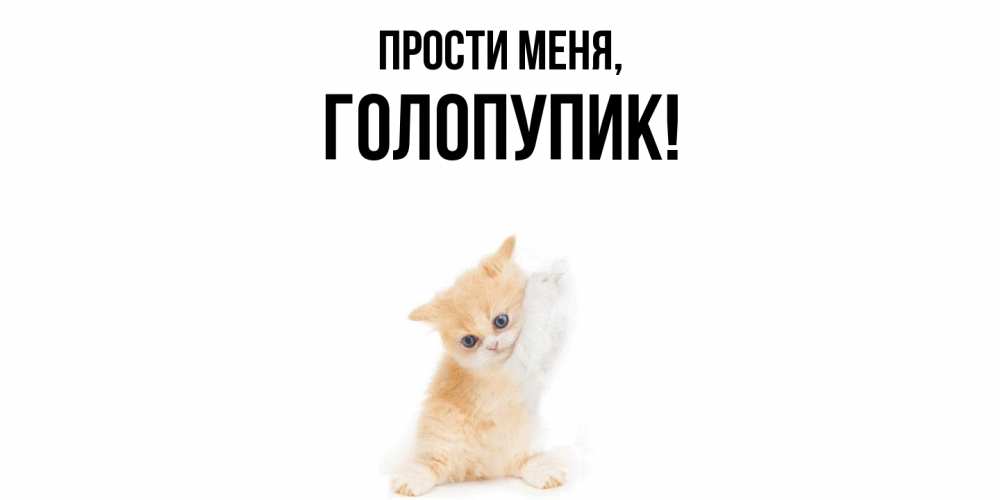 Открытка  для любимых и родных. голопупик, Прости меня  