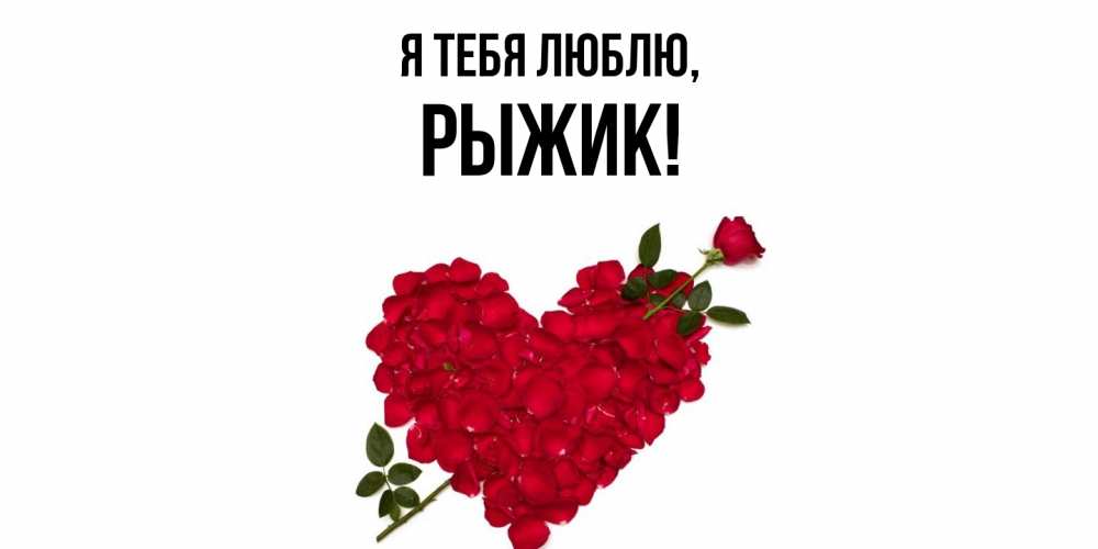 Картинка Я тебя люблю, рыжик