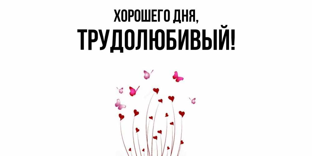 Открытка  для любимых и родных. трудолюбивый, Хорошего дня  