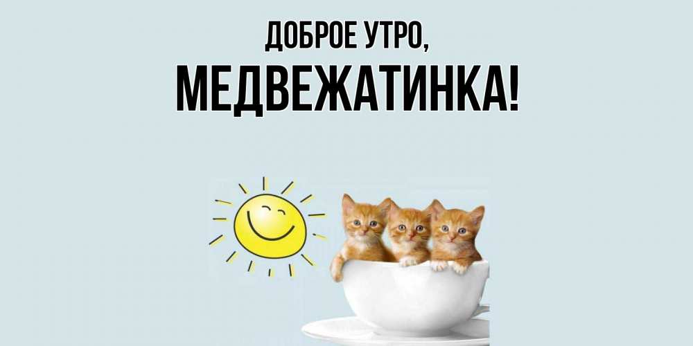 Картинка Доброе утро, медвежатинка