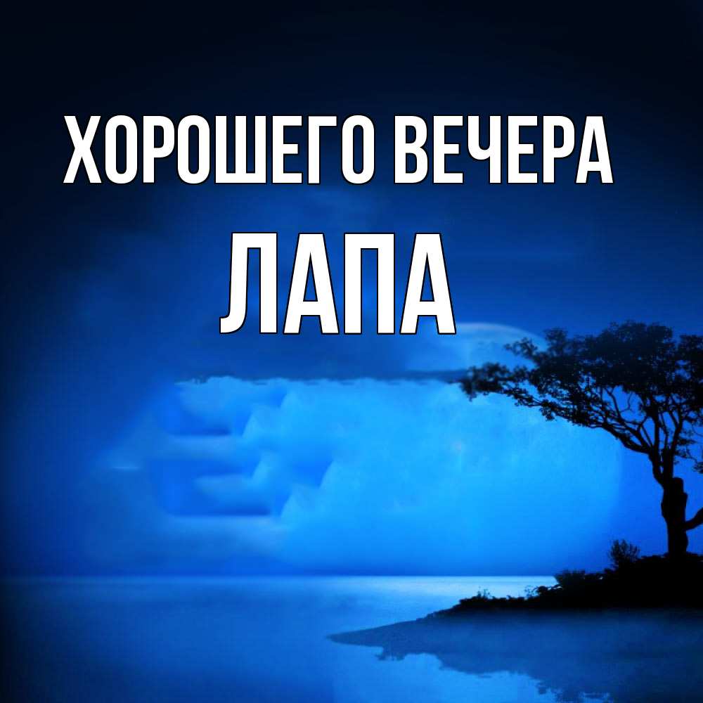 Картинка Хорошего вечера, лапа