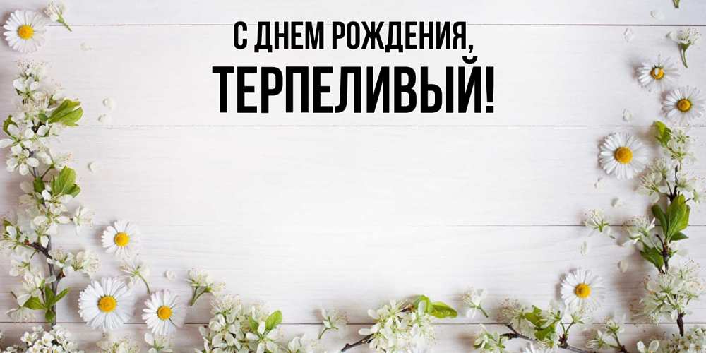 Открытка  для любимых и родных. терпеливый, С днем рождения  