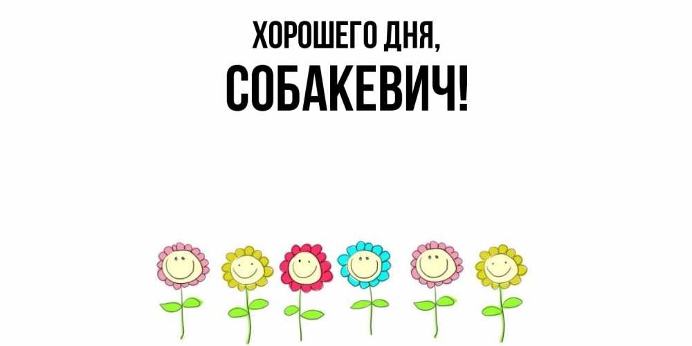 Открытка  для любимых и родных. собакевич, Хорошего дня  
