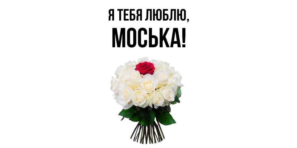 Открытка  для любимых и родных. моська, Я тебя люблю  