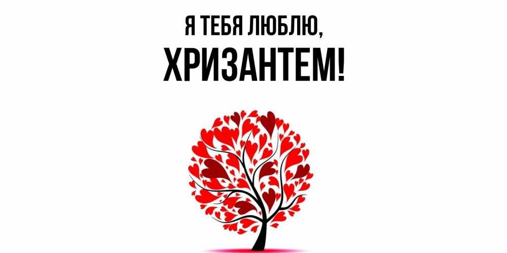 Открытка  для любимых и родных. хризантем, Я тебя люблю  