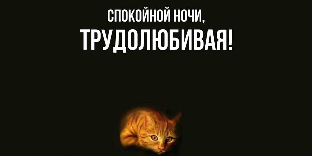 Картинка Спокойной ночи, тpудолюбивая