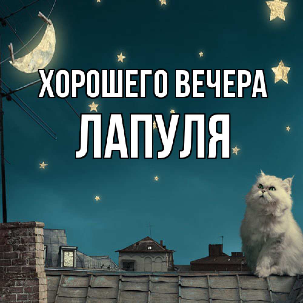 Картинка Хорошего вечера, лапуля