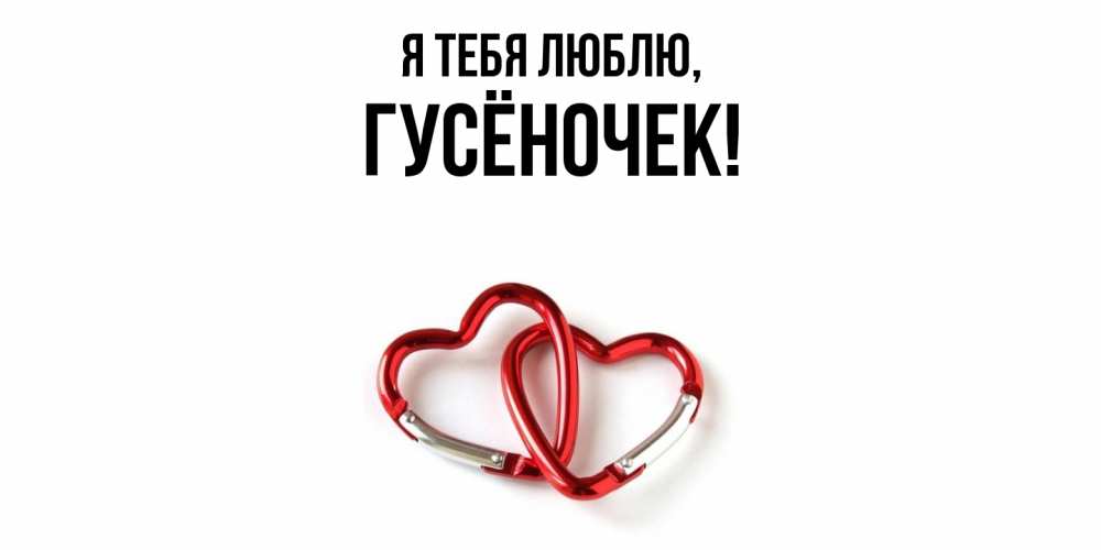 Открытка  для любимых и родных. гусёночек, Я тебя люблю  