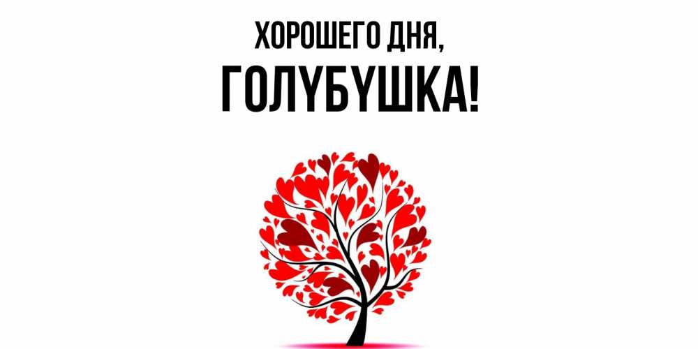 Открытка  для любимых и родных. голyбyшка, Хорошего дня  