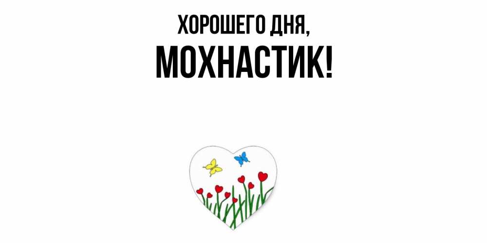 Открытка  для любимых и родных. мохнастик, Хорошего дня  