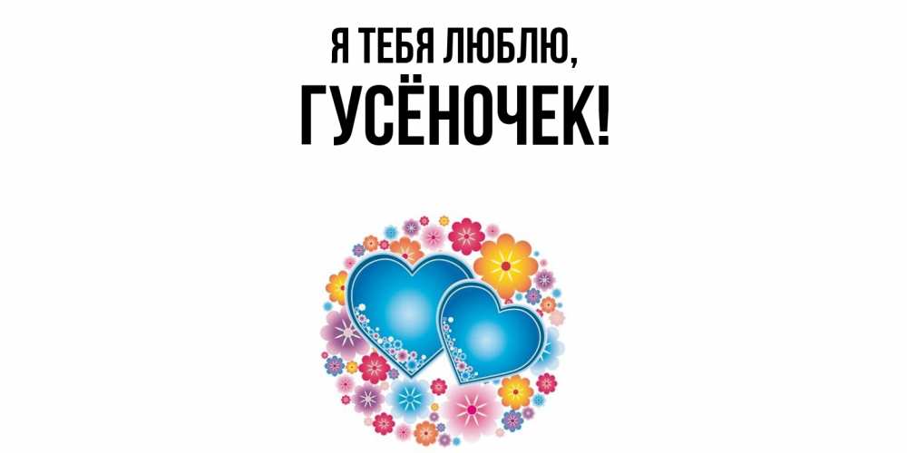 Открытка  для любимых и родных. гусёночек, Я тебя люблю  