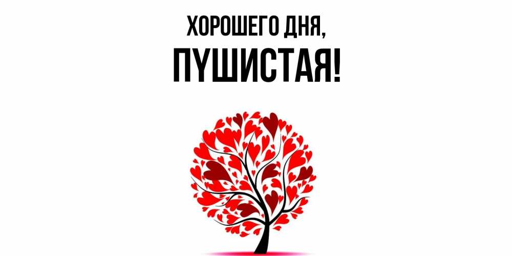 Открытка  для любимых и родных. пyшистая, Хорошего дня  