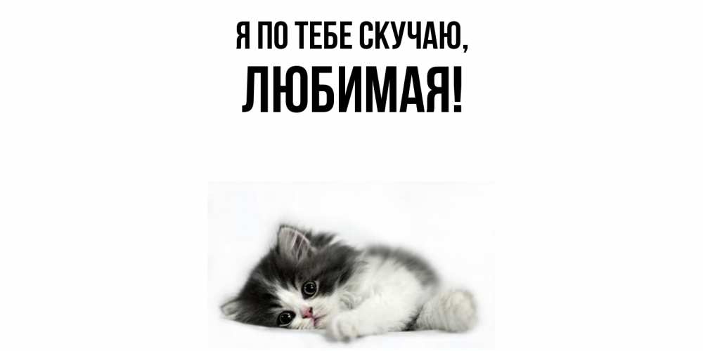 Открытка  для любимых и родных. Любимая, Я по тебе скучаю  