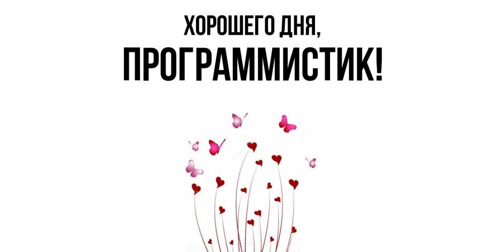 Открытка  для любимых и родных. программистик, Хорошего дня  