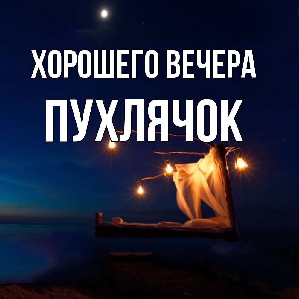 Открытка  для любимых и родных. пухлячок, Хорошего вечера  