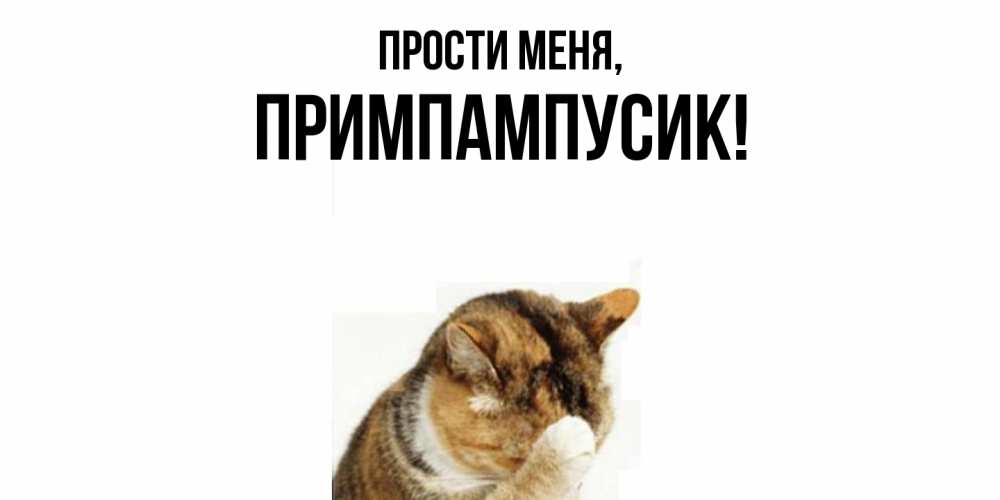 Открытка  для любимых и родных. примпампусик, Прости меня  