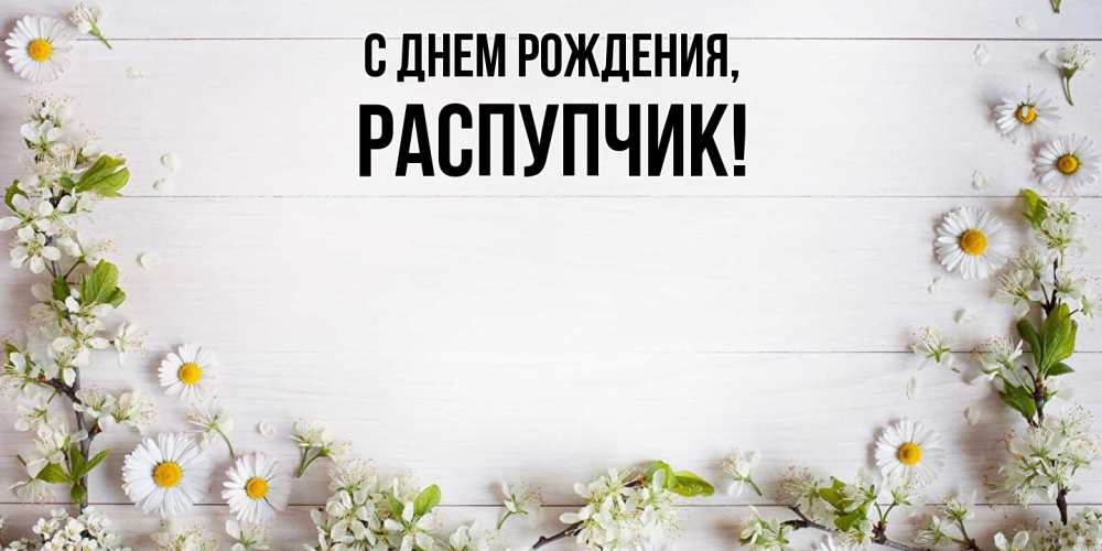 Открытка  для любимых и родных. распупчик, С днем рождения  