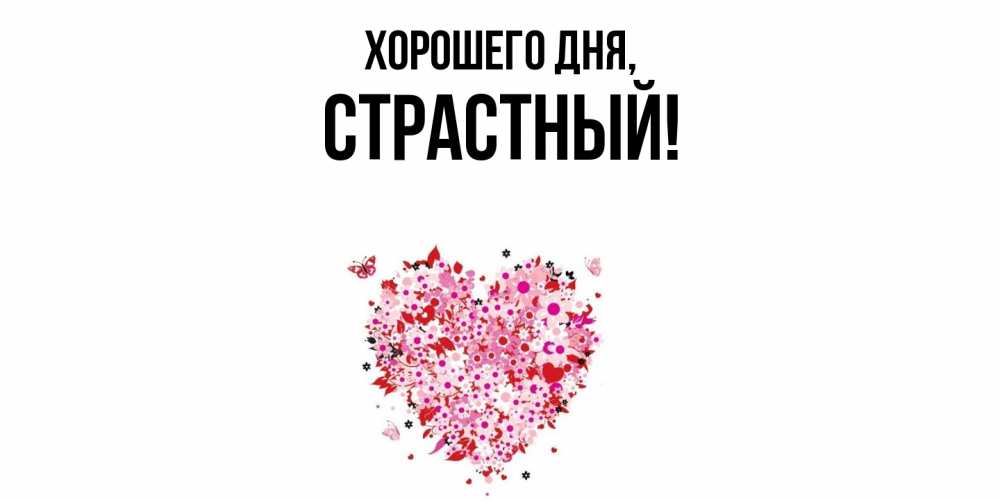 Открытка  для любимых и родных. страстный, Хорошего дня  