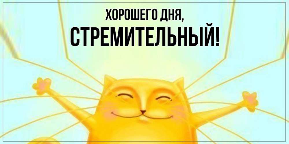 Открытка  для любимых и родных. стремительный, Хорошего дня  