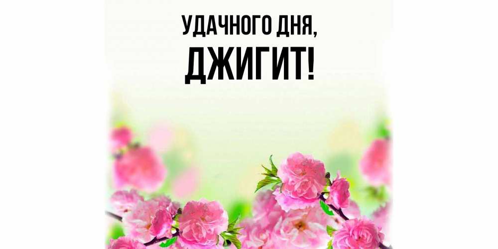 Открытка с именем, джигит, Удачного дня