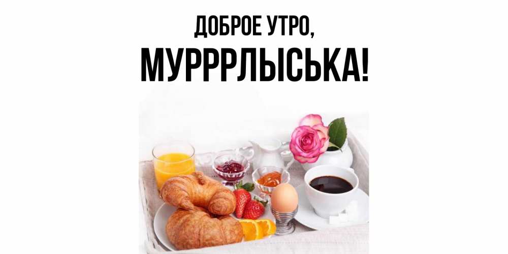 Открытка  для любимых и родных. мурррлыська, Доброе утро  