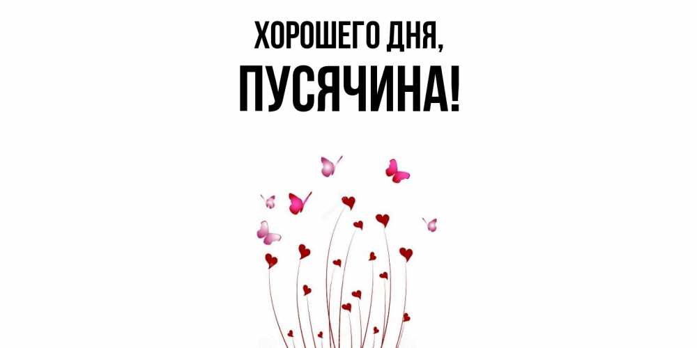 Открытка  для любимых и родных. пусячина, Хорошего дня  